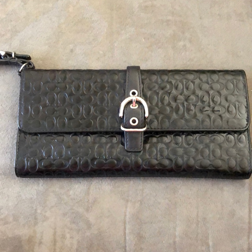 Black patent leather couch